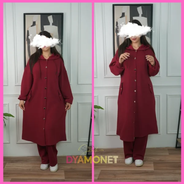 أنصومبل طويل سرفيط ثوب مريح بخامة سكوبا ناعمة