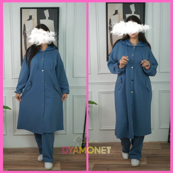 أنصومبل طويل سرفيط ثوب مريح بخامة سكوبا ناعمة