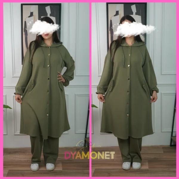 أنصومبل طويل سرفيط ثوب مريح بخامة سكوبا ناعمة