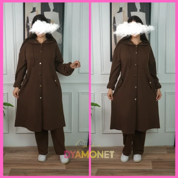 أنصومبل طويل سرفيط ثوب مريح بخامة سكوبا ناعمة