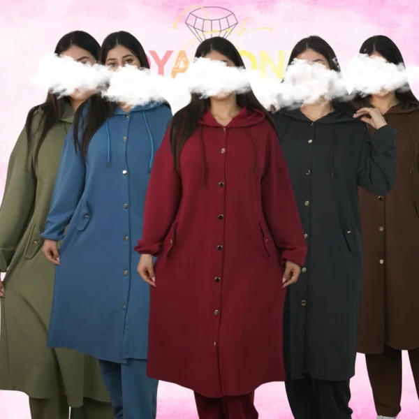 أنصومبل طويل سرفيط ثوب مريح بخامة سكوبا ناعمة